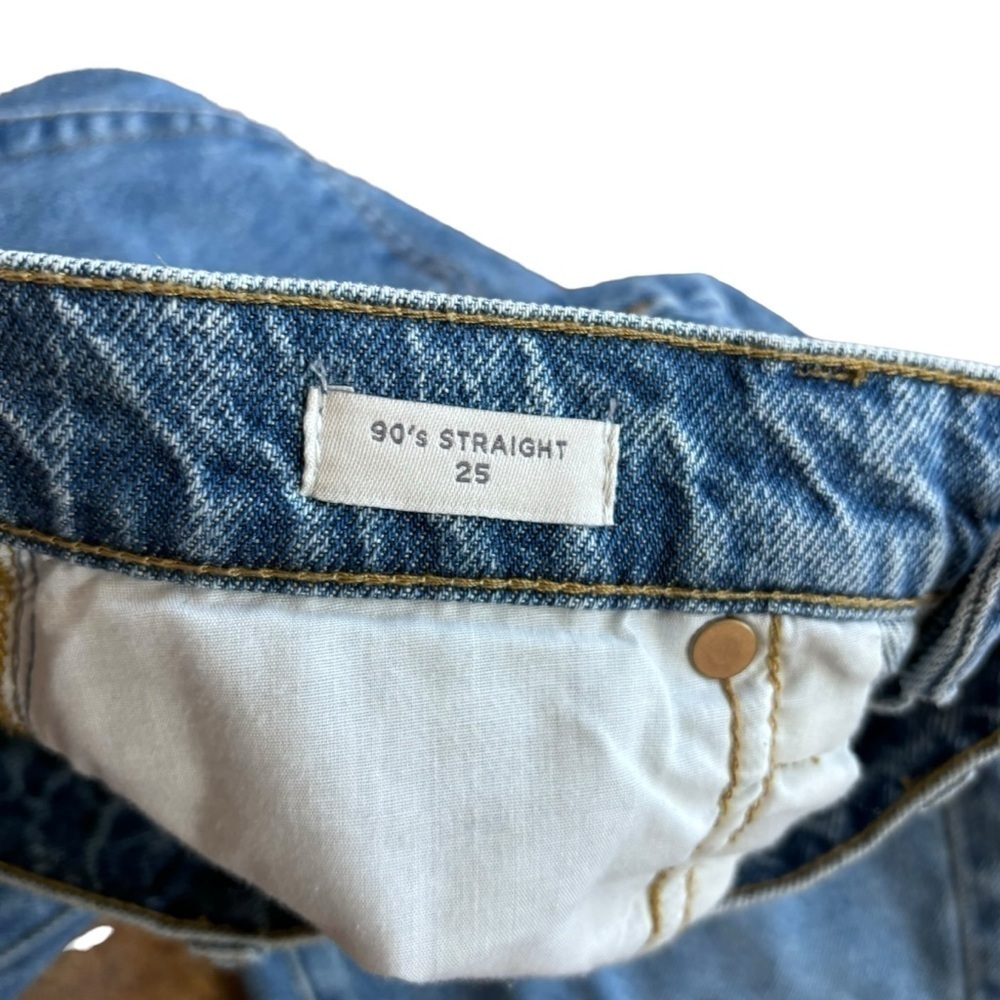 Pacsun 90’s Straight Leg Blue Jeans Women’s 25 Distressed Cropped Denim Casual - Picture 9 of 12